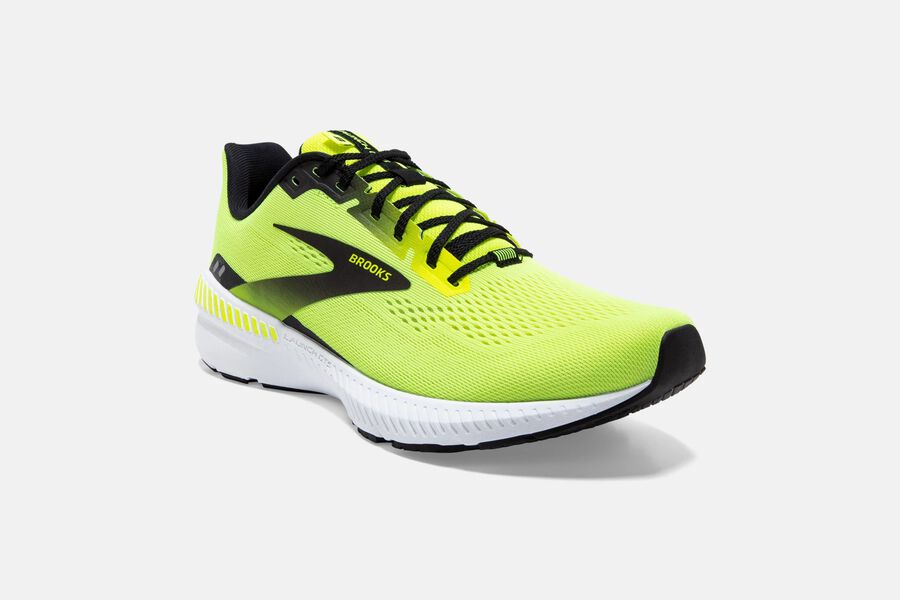 Launch GTS 8 Road Brooks Running Shoes NZ Mens - Green/Black - DYABIH-178